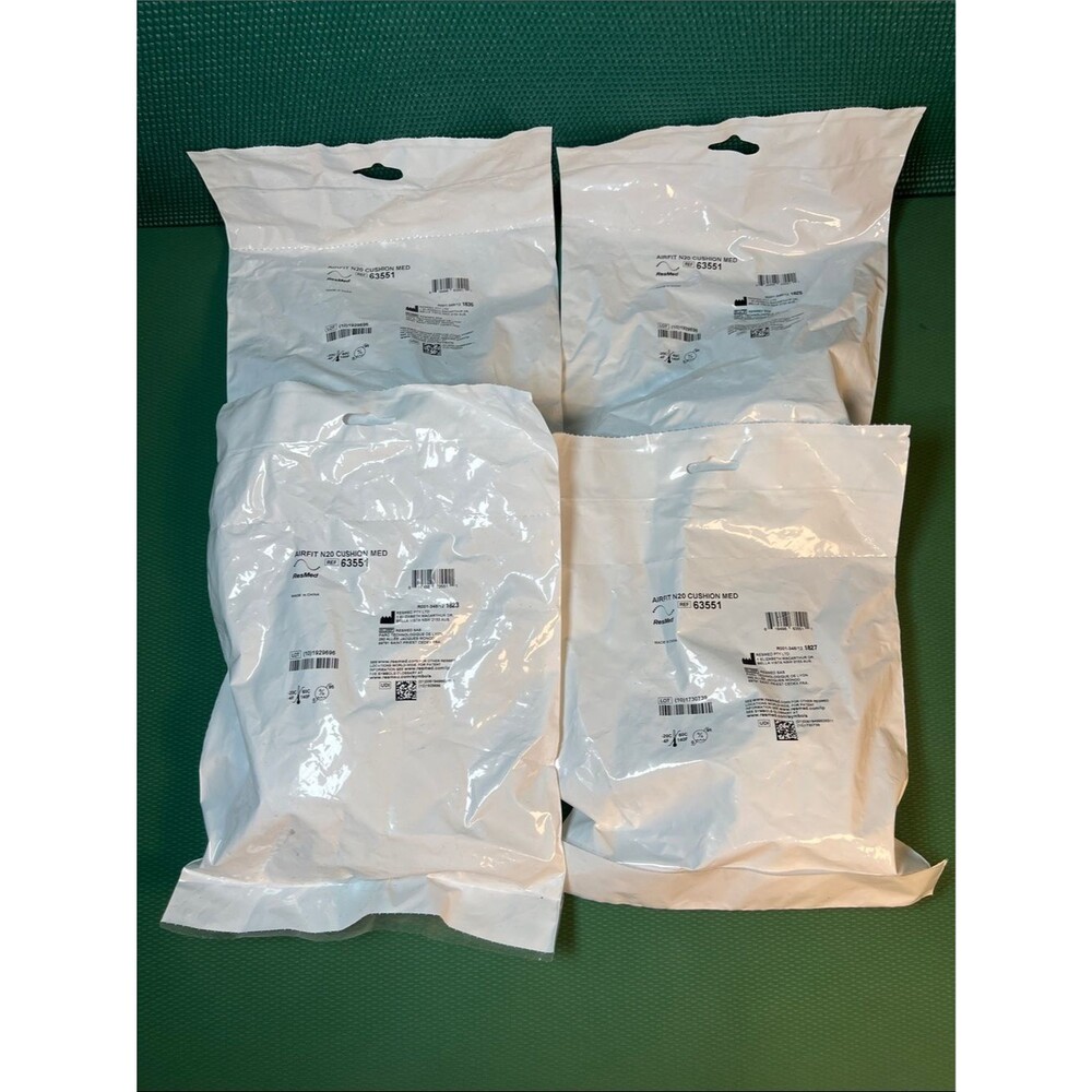 LOT OF 4 Airfit N20 Nasal Cushions Medium 63551 New Sealed